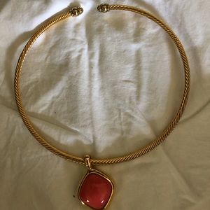 6” choker necklace w.changeable gems.  18-1/2” W/ changeable beads necklace